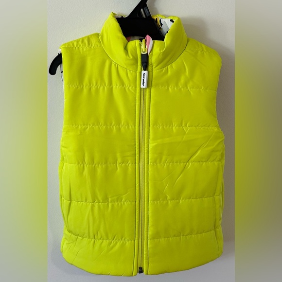 Crayola Toddler Girls White/Neon Yellow  Puffer Vest NWT Size 4T - Picture 3 of 4